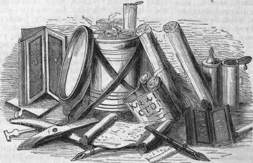 Ancient Books and Writing Implements.