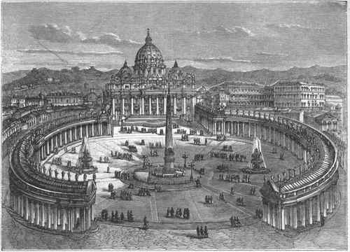 St. Peter's Church and the Vatican Palace.