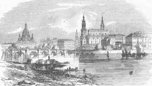 Dresden, from the left bank of the Elbe.