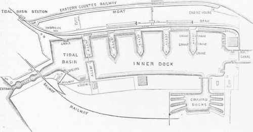 Plan of the Victoria Docks at London.