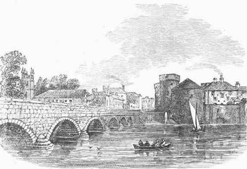 Thomond Bridge and King John's Castle, Limerick.
