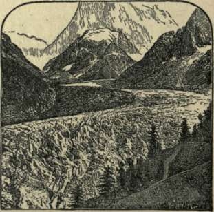 THE MER DE GLACE GLACIER.