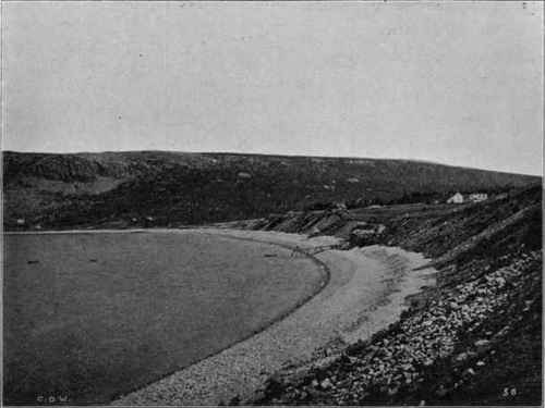 Gravel beach and wall, Conception Bay, Newfoundland. (U. S. G. S).