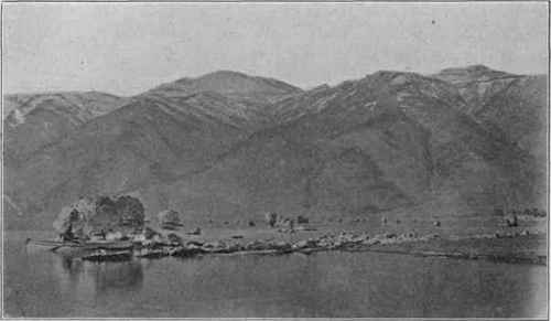 Sierra Nevada fault scarp, Mono Lake, Cal. (U. S. G. S).