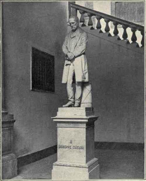 Statue Of Mazzini In The Courtyard Of The Municipal Palace.