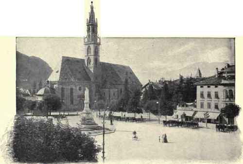 Old Gothic Church, And Vogelweide's Statue, Botzen