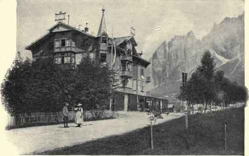 Hotel Bellevue, Cortina, With Mt. Pomagagnon.