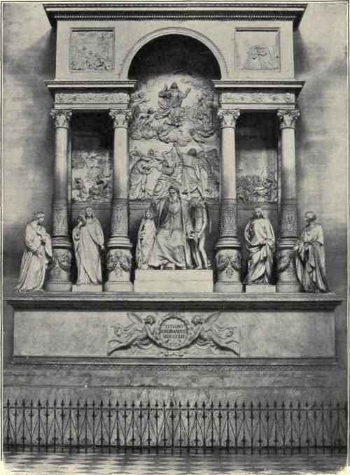 titian's monument in the church of the frari, venice.