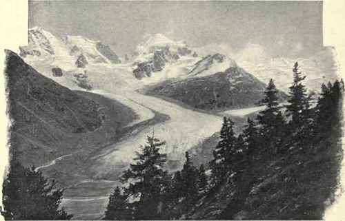 The Roseg Glacier.