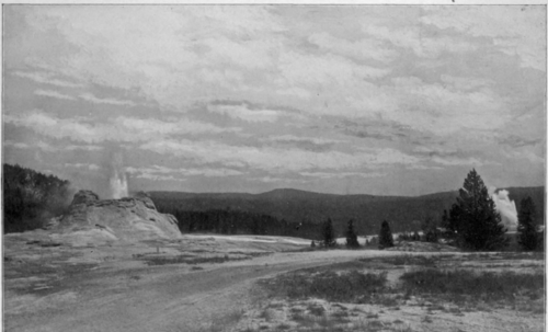 Castle And Old Faithful Geysers